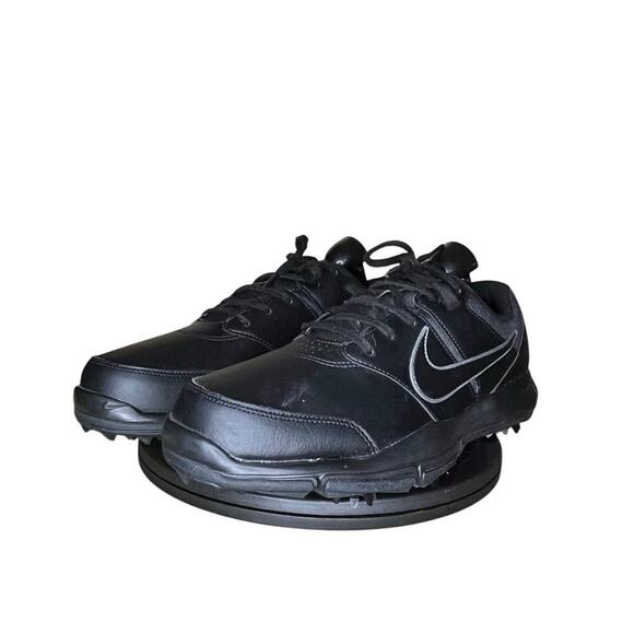 ***SOLD*** Mens Nike Durasport 4 Spikeless Golf Shoes Size 10 Black Metallic - Picture 2 of 6